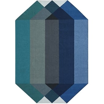 Alfombras Diamond Blue Green 170x220cm Gan Rugs