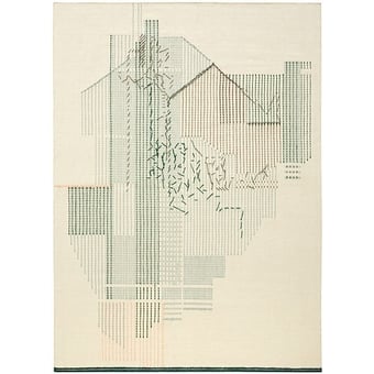 Tappeti Backstitch Composition Green 200x300 cm Gan Rugs
