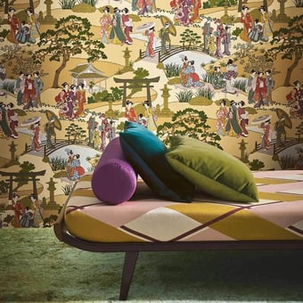 Tapete Geishas Fuchsia Manuel Canovas