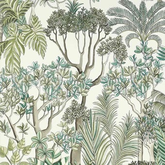 Morny Wallpaper Turquoise Manuel Canovas