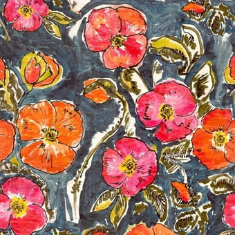 Poppies Velvet Floraison Lalie Design