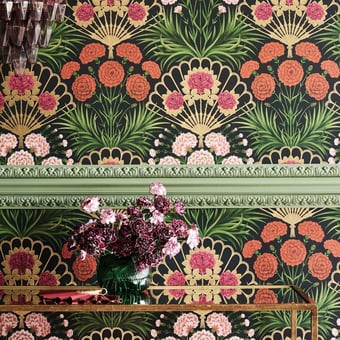 Flamenco Fan Wallpaper Cerise Cole and Son