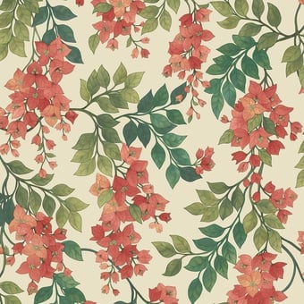 Bougainvillea Wallpaper Rouge Olive Cole and Son