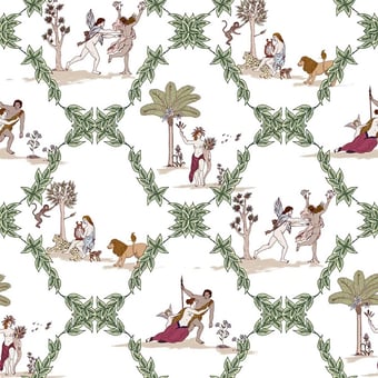 Neo-bucolic Wallpaper White Coordonné