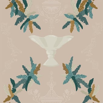 Neo-rococo Wallpaper Beige Coordonné