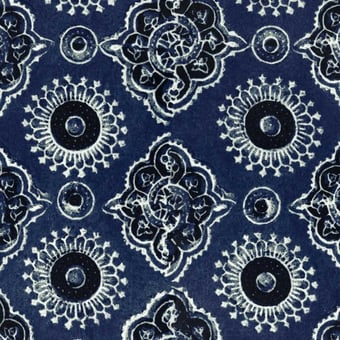 Stoff Ajrak Black/Blue Mindthegap