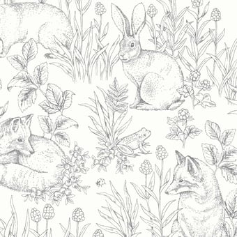Forest Friends Wallpaper Green Borastapeter