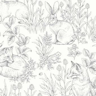 Papel pintado Forest Friends Green Borastapeter