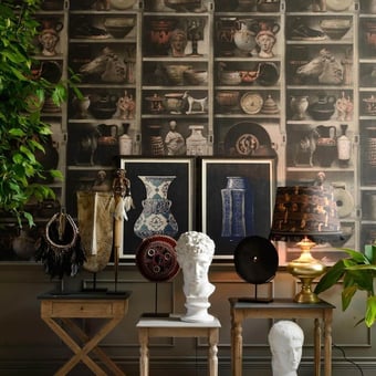 Panoramatapete Greek Pottery Grey Mindthegap