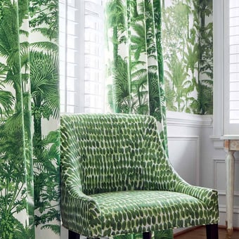 Palm Botanical Wallpaper Navy Thibaut