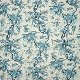 Mary Day Botanical Fabric Slate Ralph Lauren