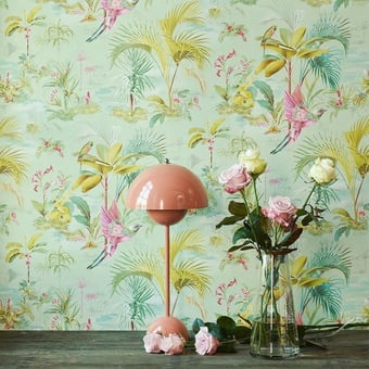Papel pintado Palm Scene Blanc/Crème Pip Studio