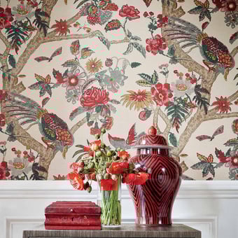 Papel pintado Coromandel Navy Thibaut