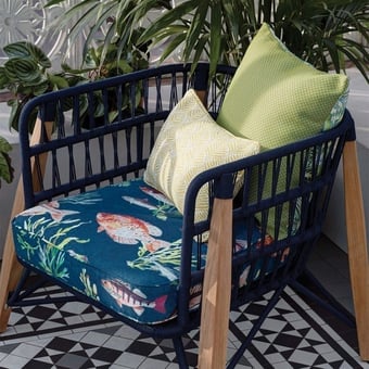 Tela Laghetto Outdoor Bleu Osborne and Little