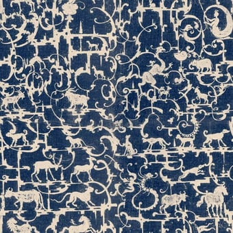 Royal Hunting Panel Blue Mindthegap
