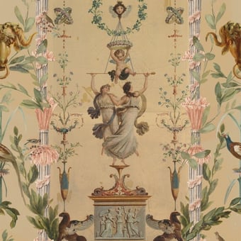 Papel pintado mural panorámico Dancing Graces Sépia Mindthegap