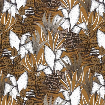 Carta da parati Tigrigio Blanc/Gris Casamance