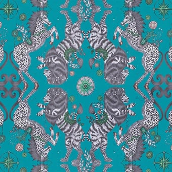 Caspian Velvet Coral Clarke and Clarke