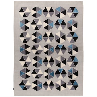 Esagoni Rug by Gio Ponti Blue AMINI