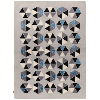 Tappeti Esagoni par Gio Ponti Blue AMINI