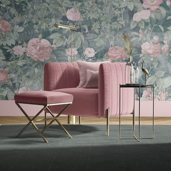 Carta da parati murale Paeonia Vert/Rose Quinsaï