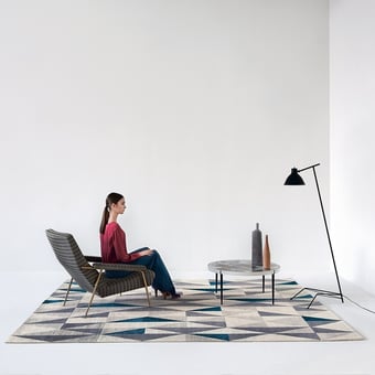 Tappeti Diamantina Blue par Gio Ponti 170x240 cm AMINI