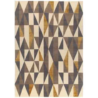 Diamantina Yellow Grey rug by Gio Ponti 170x240 cm AMINI