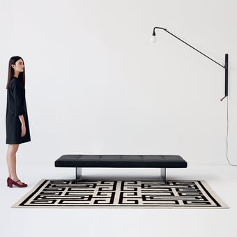 Tappeti Labirinto par Gio Ponti Black AMINI