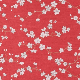 Sakura Wallpaper Aqua Thibaut