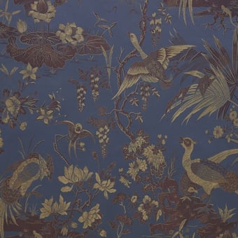 Tissu Parade Oiseaux Paon Lelièvre