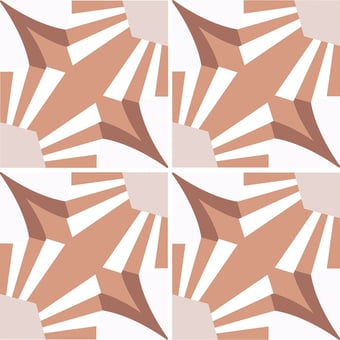 Floral cement Tile Brique Beauregard Studio