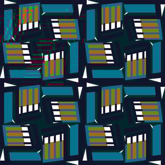 Abracadabrantesque Wallpaper Cobalt Coralie Prévert