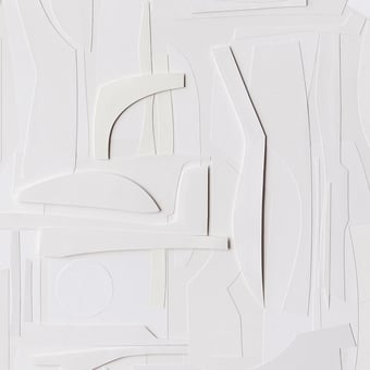 Papel pintado mural panorámico White Spirit Bonnemine Pascale Risbourg