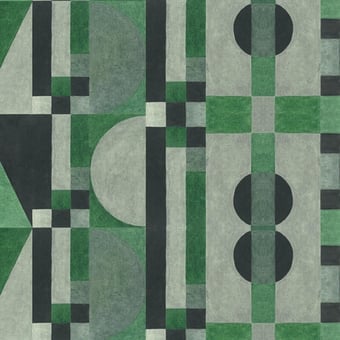 Gatsby Stripe Panel Green/Black Pascale Risbourg