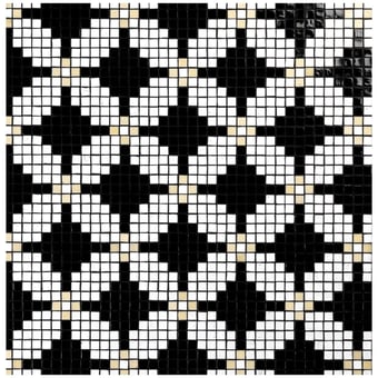 Mosaico Gelsomino Nero/Bianco Vitrex