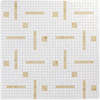 Mosaico Punto linoea Bianco/Crema Vitrex