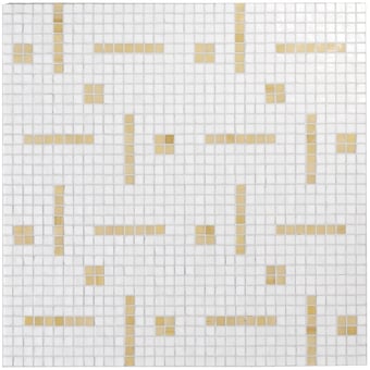 Mosaico Punto linoea Bianco/Crema Vitrex