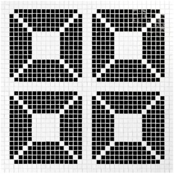 Mosaico Quadro Bianco/Grigio Vitrex