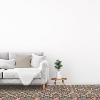 Zementfliese Arabesque Fleuri Multicolor Carodeco