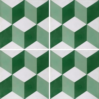 Carreau ciment Cube Emerald Carodeco