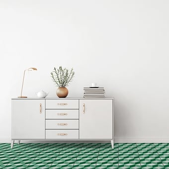 Piastrella di cemento Cube Emerald Carodeco