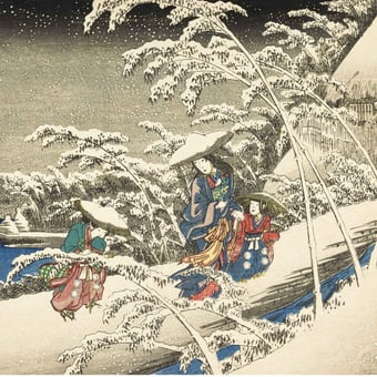 Carta da parati murale Fuite enneigée Hiver Etoffe.com x Agence Musées Nationaux