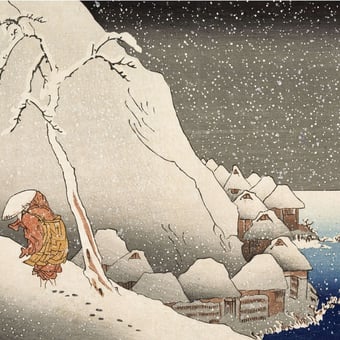 Carta da parati murale Paysage Enneigé Hiver Etoffe.com x Agence Musées Nationaux