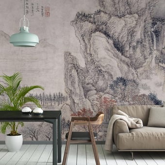 Papel pintado mural panorámico Forêt Givrée Givré Etoffe.com x Agence Musées Nationaux