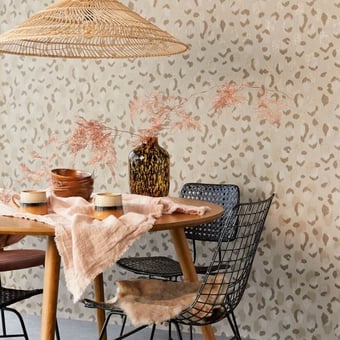Leopard Wallpaper White/Cream Eijffinger