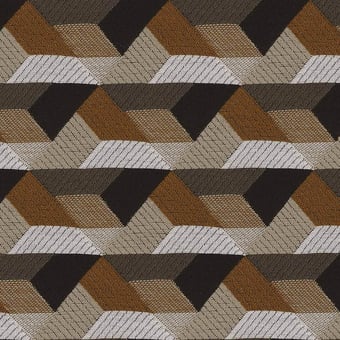 Tessuto Ragtime Blanc Petale/Beige Taupe Casamance