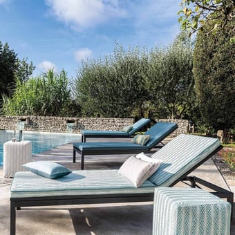 Tissu Caori Outdoor Craie Casamance