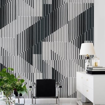 Papier peint Matrix Grey Wall&decò