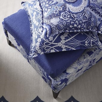 Patricia Ladbroke Linen Fabric Lapis Liberty