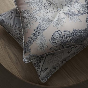 Zennor Arbour Coton Fabric Pewter Liberty